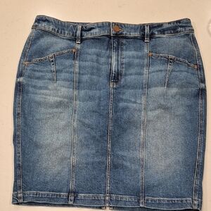 Lane Bryant Blue Denim Skirt Plus Size 18